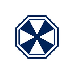 peace symbol on a blue background