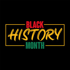 Black history month text background. African American History or Black History Month vector.