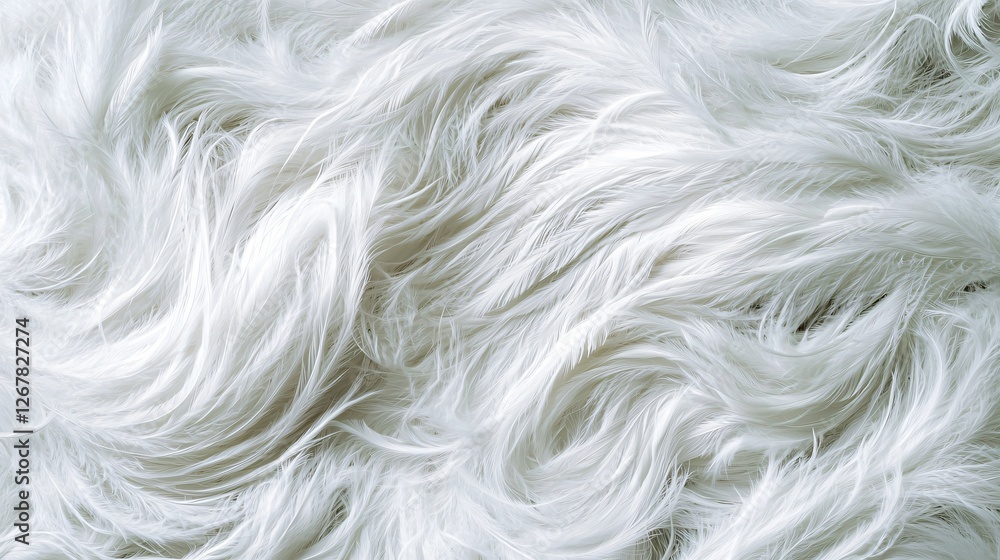 Canvas Prints White fluffy fur texture background