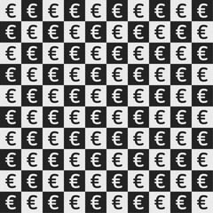 Seamless euro pattern. Can be used for wallpaper, pattern fills, web page background, surface textures. Vector illustration