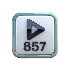 Play icon isolated on transparent background  
