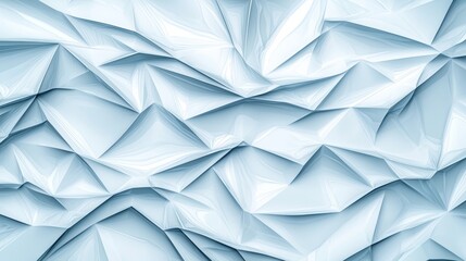 Abstract Light Blue Geometric Crinkled Surface Background