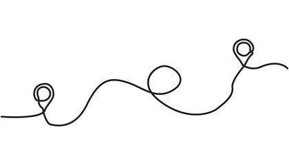 location continuous one line drawing