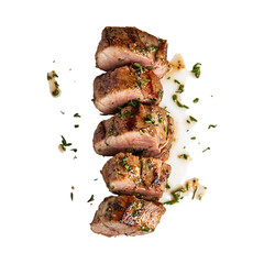 grilled beef steak Isolated on Transparent Background PNG