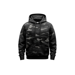 Black Camo Hoodie Sweatshirt Mockup - Apparel Design Template