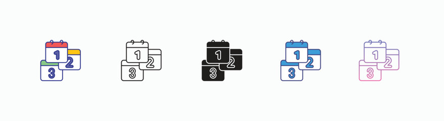 Holidays icons set in different style vector stock