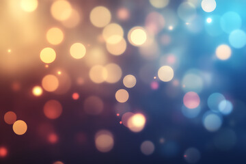 Fototapeta premium A vibrant abstract background featuring colorful bokeh lights in blue and gold hues, ideal for design and creative projects.