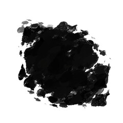 png brushed black ink abstract element