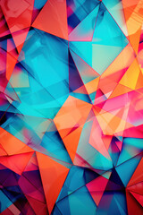 a bright abstract composition consisting of many multifaceted glass or crystalline surfaces that reflect light.  