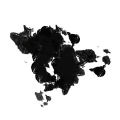 png brushed black ink abstract element