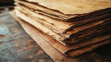 The traces of time on yellowed paper