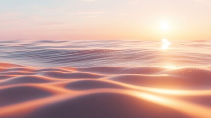 Obraz premium Soft Glowing Minimalist Seascape at Sunset