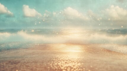 Elegant Dreamscape of Glowing Ocean Waves