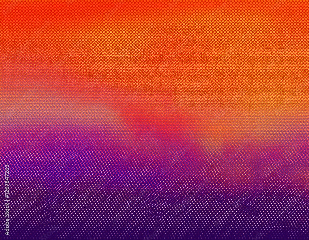 Aufkleber an orange and purple halftone dots texture ideal for use as a background image or to add graphic tex