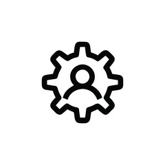 Setting icon isolated on white background