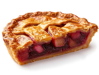 Delicious Rhubarb Crumble With Golden Crumb Topping Served on a Plate