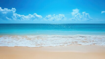 Obraz premium Tranquil Sea with Gentle Rippling Waves at Horizon