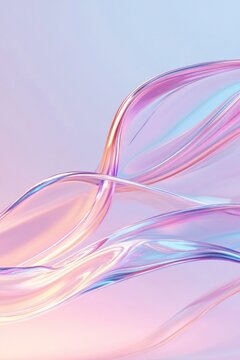 creative concept of holographic makeup applied in abstract swirls across smooth surface