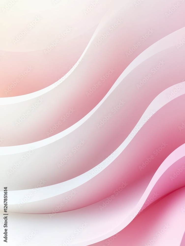 Fototapete Elegant soft waves in shades of pink create a calming atmosphere suitable for modern design. Generative AI