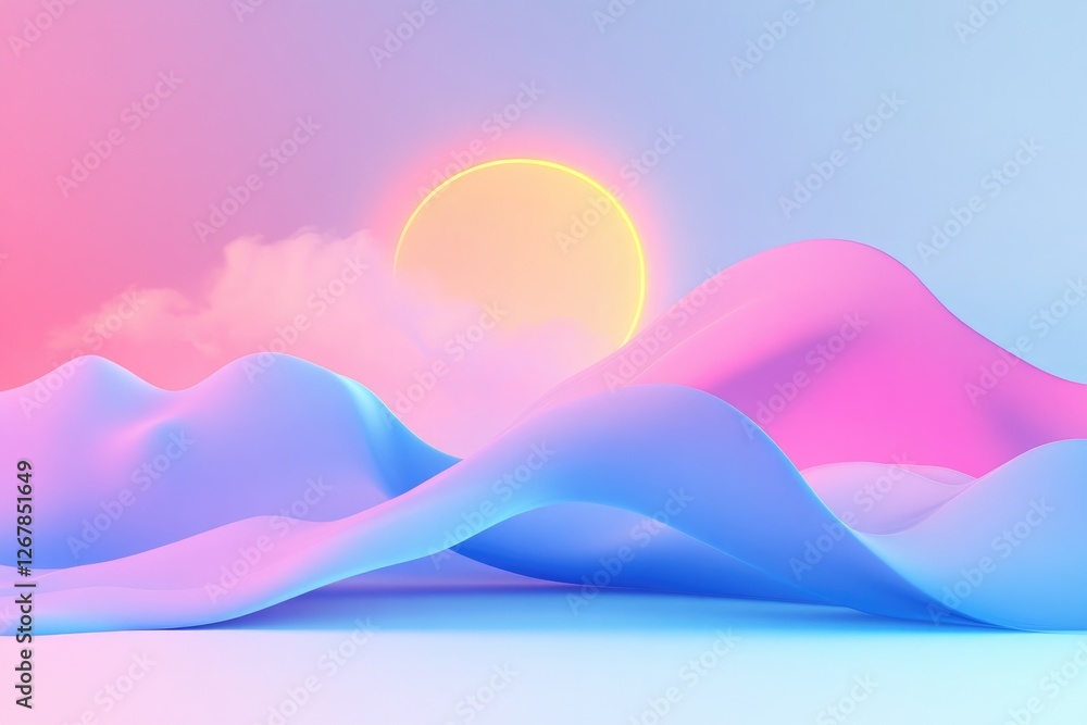 Poster dynamic acid graphics poster with swirling abstract shapes and vibrant neon colors creating energeti