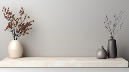 Neutral Beige Studio Table for Subtle Product Advertising