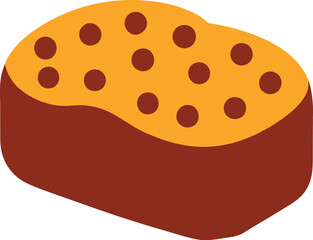 Barmbrack cake in Ireland vector illustration 