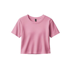 Pink Cropped Short Sleeve T-Shirt Mockup - Apparel Template
