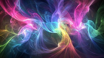 Fototapeta premium Abstract colorful swirls of light and energy.