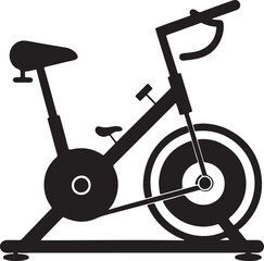 Stationary bike silhouette, black and white silhouette, vector and&nbsp;illustration