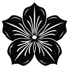 black and white flower vector