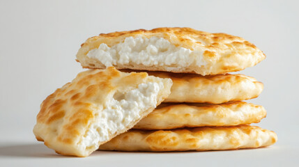 Delicious cottage cheese flatbread stack: perfect for gourmet baking and creative culinary designs