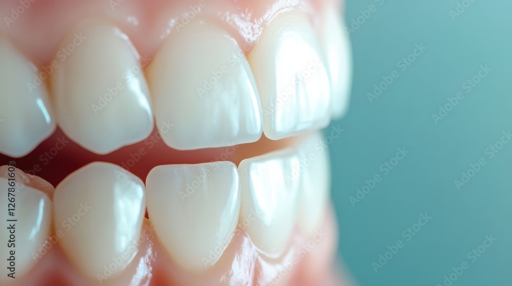 Aufkleber transforming teeth with whitening treatment showing clear before and after results for improved dent
