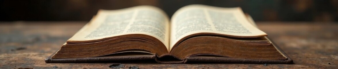 Dusty old book mockup with deep realistic shadows and texture, shadow, cover