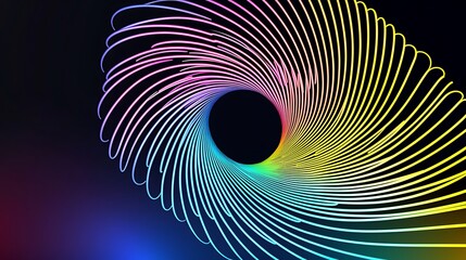Abstract Colorful Swirling Lines