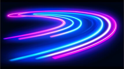 Fototapeta premium Abstract Neon Light Trails