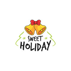 Christmass bell illustration icon design