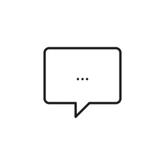 Chat box icon design black line