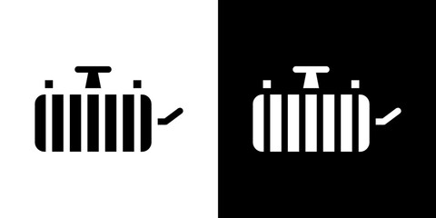 Car radiator icons vectors set in solid style.