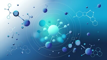 The web banner features a medical background in a white and light blue gradient, showcasing molecular design and science, technology, and medical concepts.
