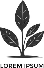 Sprout Logo Isolated White background. Vector Illustration