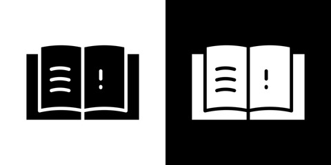 guide book icons vectors set in solid style.