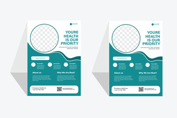 Modern healthcare medical flyer templet design vector file


