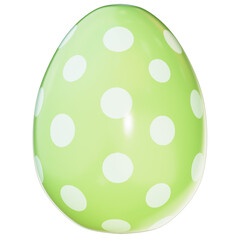Easter Theme Cute Easter Egg Deco on transparent background , 3D Rendering