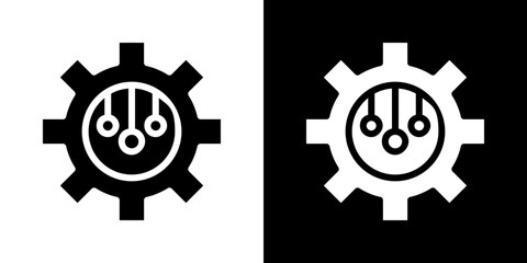 Technology icons vectors set in solid style.