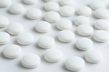 High quality dietary supplements arranged neatly on a white background for effective marketing and health-related content