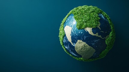 Fototapeta premium AI-powered real-time climate change monitoring satellites, global sustainability effort