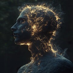 Glowing Humanoid: An Abstract Exploration of the Soul