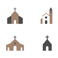 Church silhouettes, gothic architecture, religious buildings 