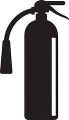 fire extinguisher silhouette, black and white silhouette, vector and illustration