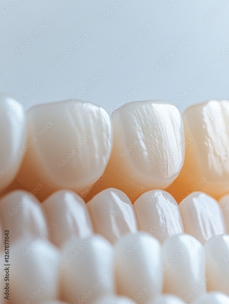 Poster comparison of teeth showing significant whitening results in a close up view to highlight effectiven